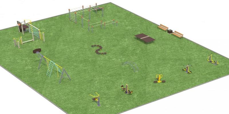 Дизайн проект спортплощадки разновозрастной  в Мариуполе