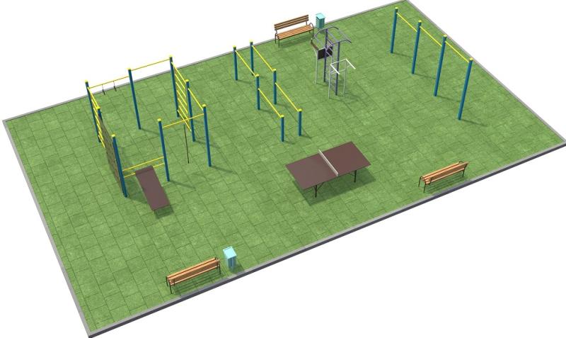 Проект спортплощадки 170 метров в Мариуполе в Мариуполе
