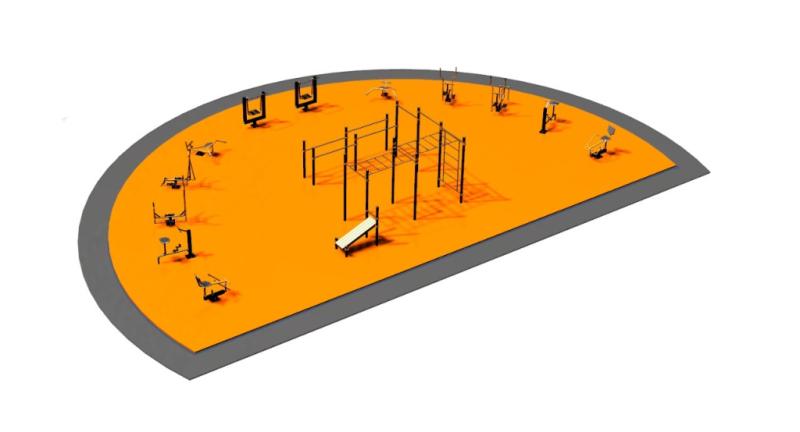 Дизайн проект спортплощадки Полукруглая в Мариуполе