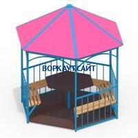 Беседка со столом, лавками и полом МАФ 4123 в Мариуполе