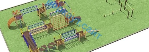 Проект спортплощадки с полосой препятствий в Мариуполе
