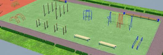 Проект детско-спортивной площадки для школы - детсада в Мариуполе