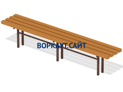 Двухметровая лавочка без спинки 2 м МАФ 1602 в Мариуполе