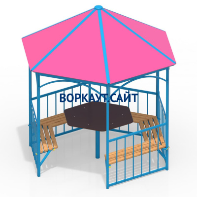 Беседка со столом и лавками МАФ 4121 в Мариуполе