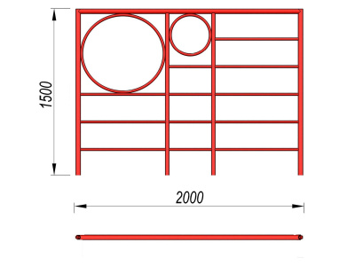 Шведская стенка с кольцами МАФ 3502 в Мариуполе