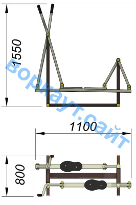 Уличный тренажер "Лыжник" УТ 008 в Мариуполе