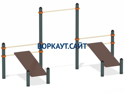 Воркаут с турником и двойной скамьей для пресса ВС-28 в Мариуполе