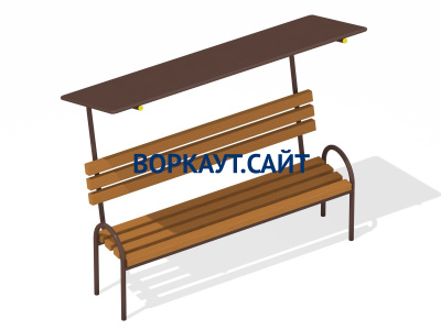 Лавочка под навесом МАФ 1607 в Мариуполе