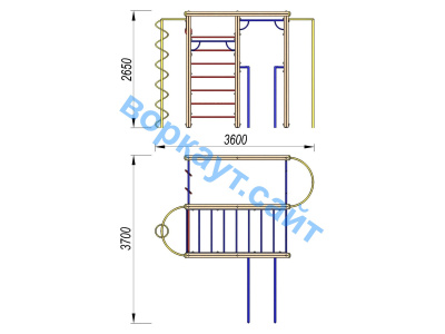 Детский спортивный комплекс Гимнастический ДСК 3107 в Мариуполе