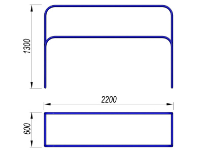Брусья разновысокие МАФ 3531 в Мариуполе