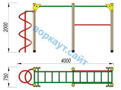 Детский спортивный комплекс ДСК 3104 в Мариуполе