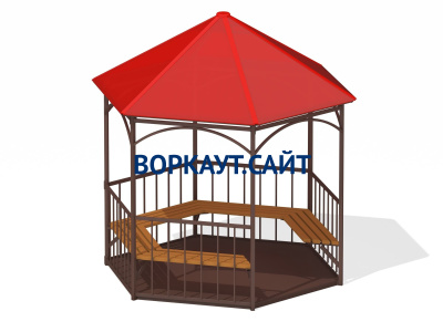 Беседка с лавками и полом МАФ 4122 в Мариуполе