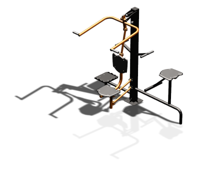 Уличный тренажер "Верхняя тяга Твистер стоя Твистер сидя" УТ336 в Мариуполе