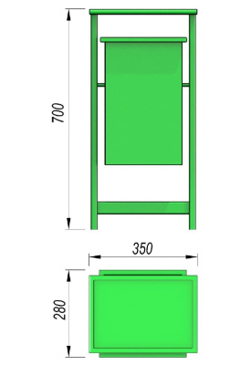 Урна с крышкой МАФ 1631 в Мариуполе Урна с крышкой МАФ 1631 в Мариуполе