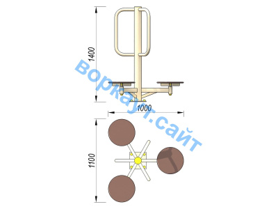 Уличный тренажер Орбита УТ 011 в Мариуполе