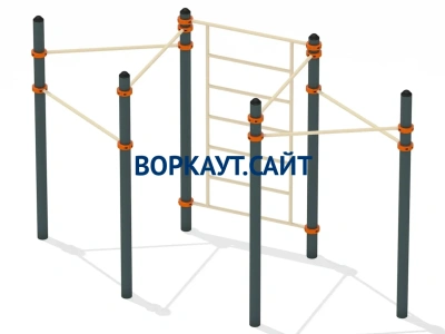 Воркаут турник разноуровневый с шведской стенкой ВС-25 в Мариуполе