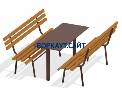 Дачный комплект из 2 лавочек и стола МАФ 1620 в Мариуполе