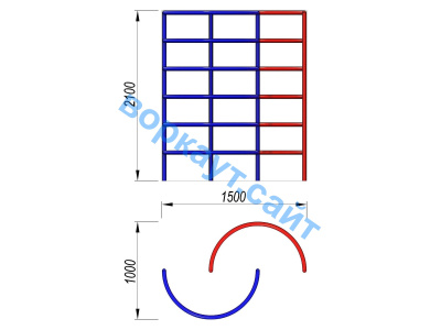 Шведская стенка полукруглая ДСК 3503 в Мариуполе